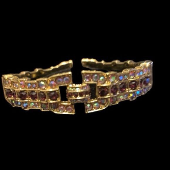 HEIDI DAUS Vintage Gold-tone & Rhinestones Bangle - Picture 2 of 10